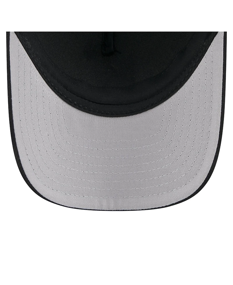 New Era Men's Black Miami Marlins City Initial 9FORTY A-Frame M-Crown Adjustable Trucker Hat