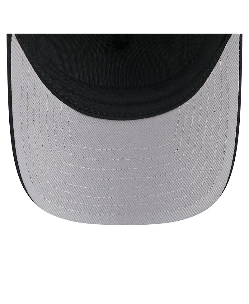 New Era Men's Black Los Angeles Angels City Initial 9FORTY A-Frame M-Crown Adjustable Trucker Hat