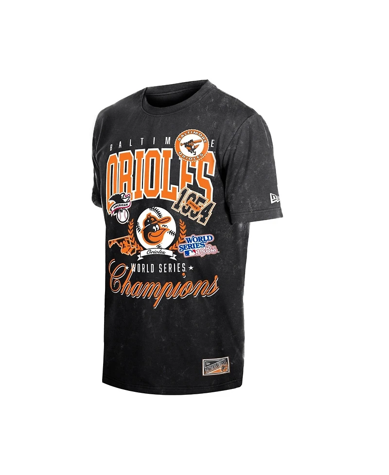 New Era Men's Black Baltimore Orioles Mineral Wash T-Shirt