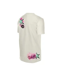 New Era Men's Cream Chicago Cubs Lifestyle Punk Core T-Shirt