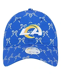New Era Women's Royal Los Angeles Rams Ribbon 9TWENTY Adjustable Hat
