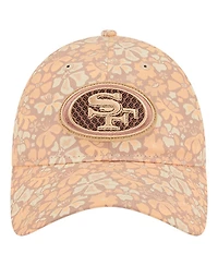 New Era Women's Tan San Francisco 49ers Floral 9TWENTY Adjustable Hat