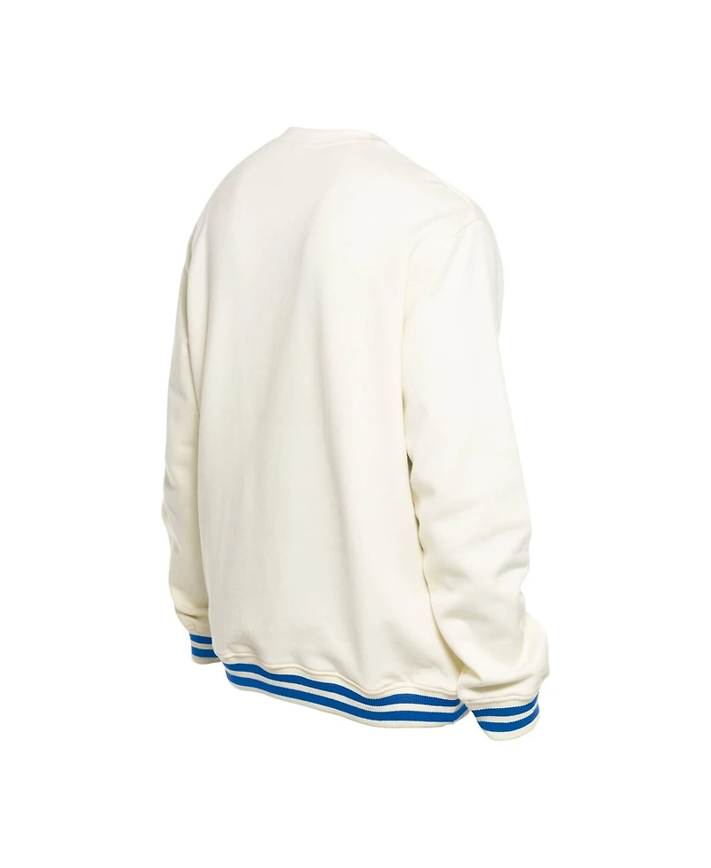 New Era Men's White Chicago Cubs Throwback Sweatshirt