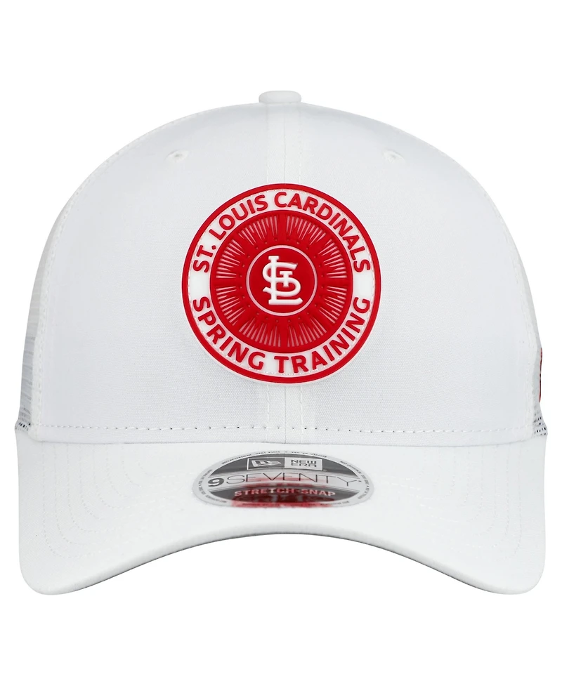 New Era Men's White St. Louis Cardinals 2026 Spring Training Fan Pack 9SEVENTY Adjustable Trucker Hat