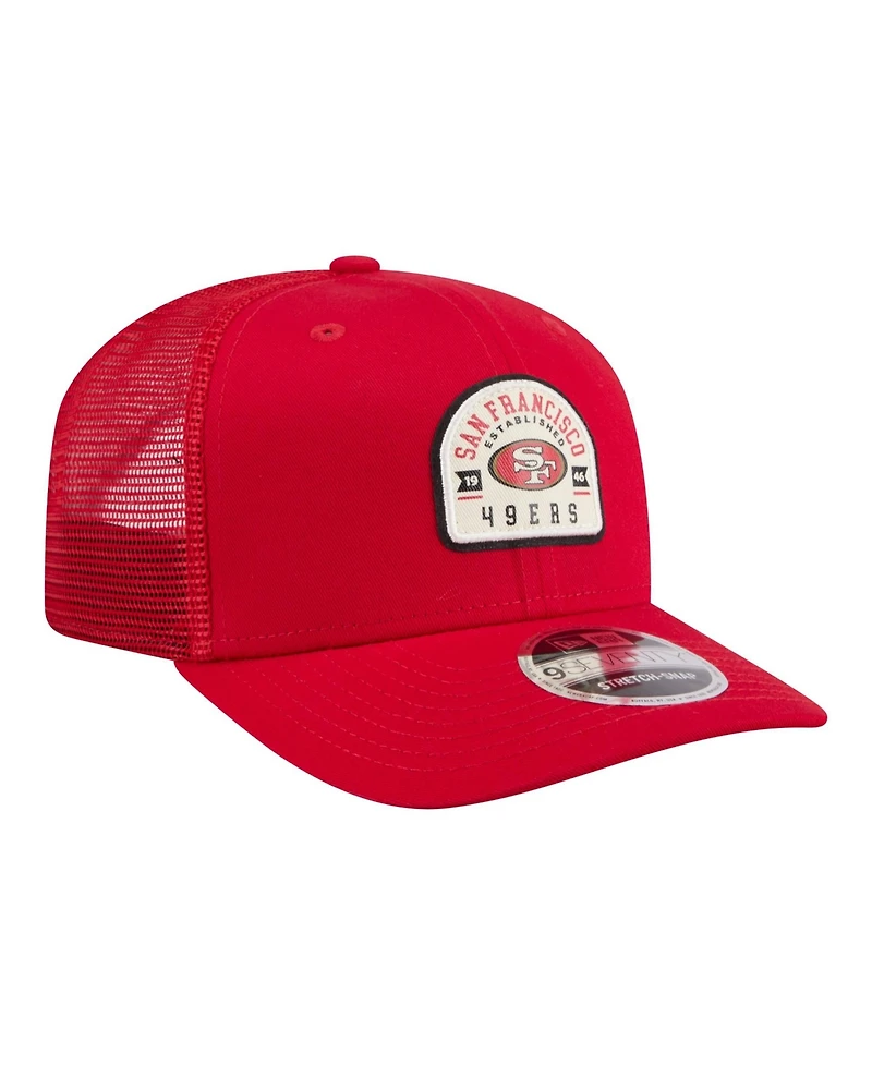 New Era Men's Scarlet San Francisco 49ers Contest 9SEVENTY Adjustable Trucker Hat