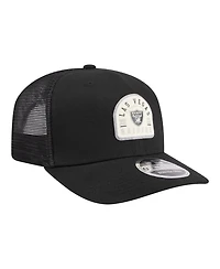 New Era Men's Black Las Vegas Raiders Contest 9SEVENTY Adjustable Trucker Hat