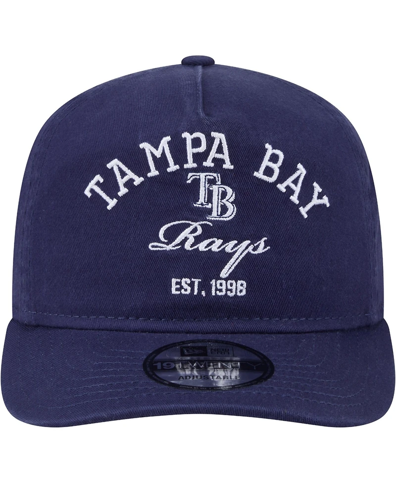 New Era Men's Navy Tampa Bay Rays Stacked 19TWENTY Adjustable Hat