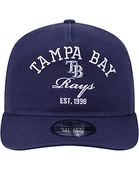 New Era Men's Navy Tampa Bay Rays Stacked 19TWENTY Adjustable Hat