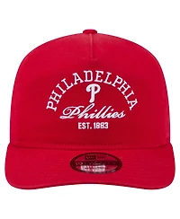 New Era Men's Red Philadelphia Phillies Stacked 19TWENTY Adjustable Hat