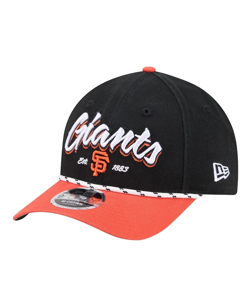 New Era Men's Black/Orange San Francisco Giants Team Loyal 9FORTY M-Crown Adjustable Hat
