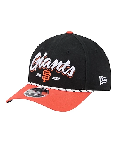 New Era Men's Black/Orange San Francisco Giants Team Loyal 9FORTY M-Crown Adjustable Hat