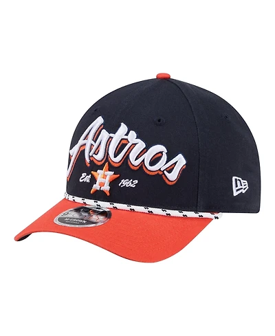 New Era Men's Navy/Orange Houston Astros Team Loyal 9FORTY M-Crown Adjustable Hat