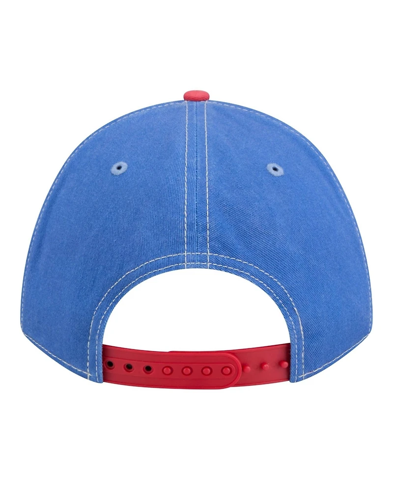 New Era Men's Royal/Red Buffalo Bills 9FORTY Felt A-Frame Adjustable Hat