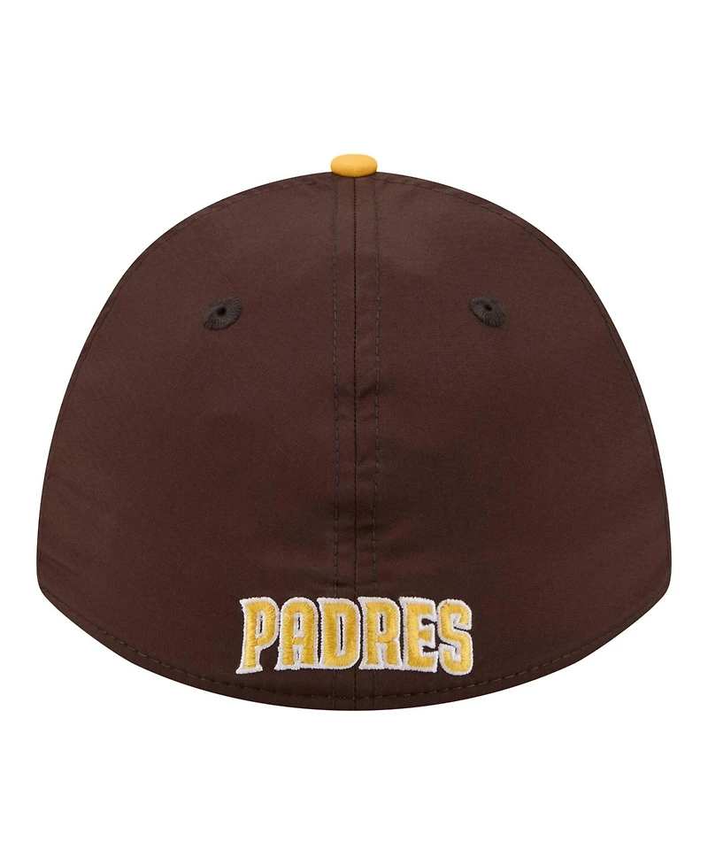 New Era Men's Brown/Gold San Diego Padres Rope M-Crown A-Frame 39THIRTY Flex Hat