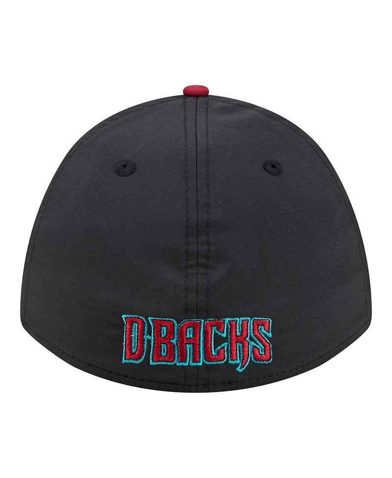 New Era Men's Black/Red Arizona Diamondbacks Rope M-Crown A-Frame 39THIRTY Flex Hat