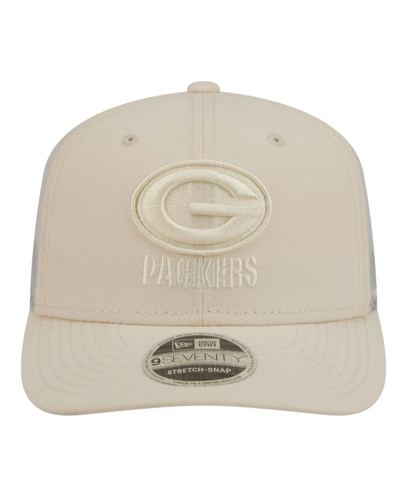 New Era Men's Cream Green Bay Packers Color Pack 9SEVENTY Adjustable Hat