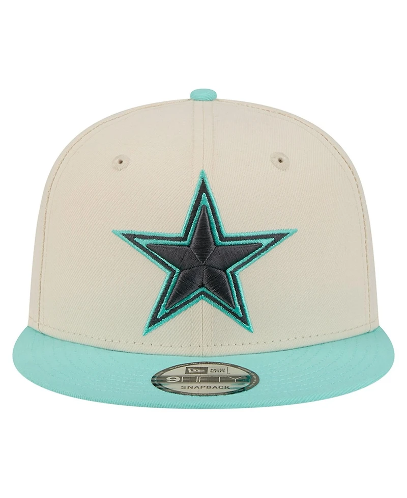 New Era Men's Cream/Light Blue Dallas Cowboys Two-Tone Color Pack 9FIFTY Snapback Hat