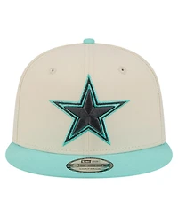 New Era Men's Cream/Light Blue Dallas Cowboys Two-Tone Color Pack 9FIFTY Snapback Hat
