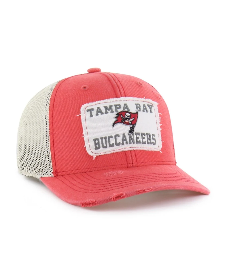 '47 Brand Men's Red Tampa Bay Buccaneers Egremont Well-Worn Adjustable Trucker Hat