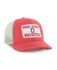 '47 Brand Men's and Women's Red Ohio State Buckeyes Egremont Well-Worn Adjustable Trucker Hat
