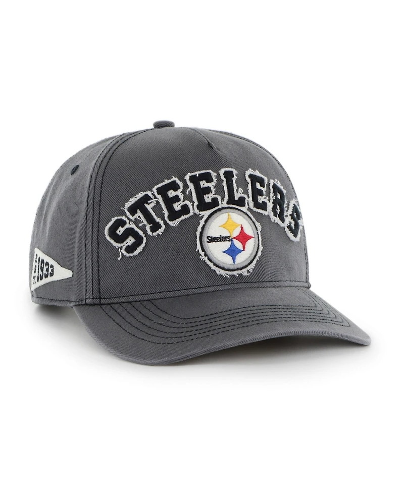 47 Brand Men's Charcoal Pittsburgh Steelers Calderwood Well Worn Hitch Adjustable Hat
