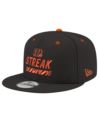 New Era Men's Black Cincinnati Bengals Streak Season Ticket Member 9FIFTY Snapback Hat