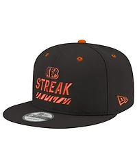 New Era Men's Black Cincinnati Bengals Streak Season Ticket Member 9FIFTY Snapback Hat