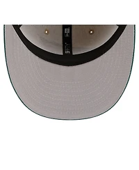 New Era Men's Natural/Midnight Green Philadelphia Eagles Pre-Curved Twine 59FIFTY Fitted Hat