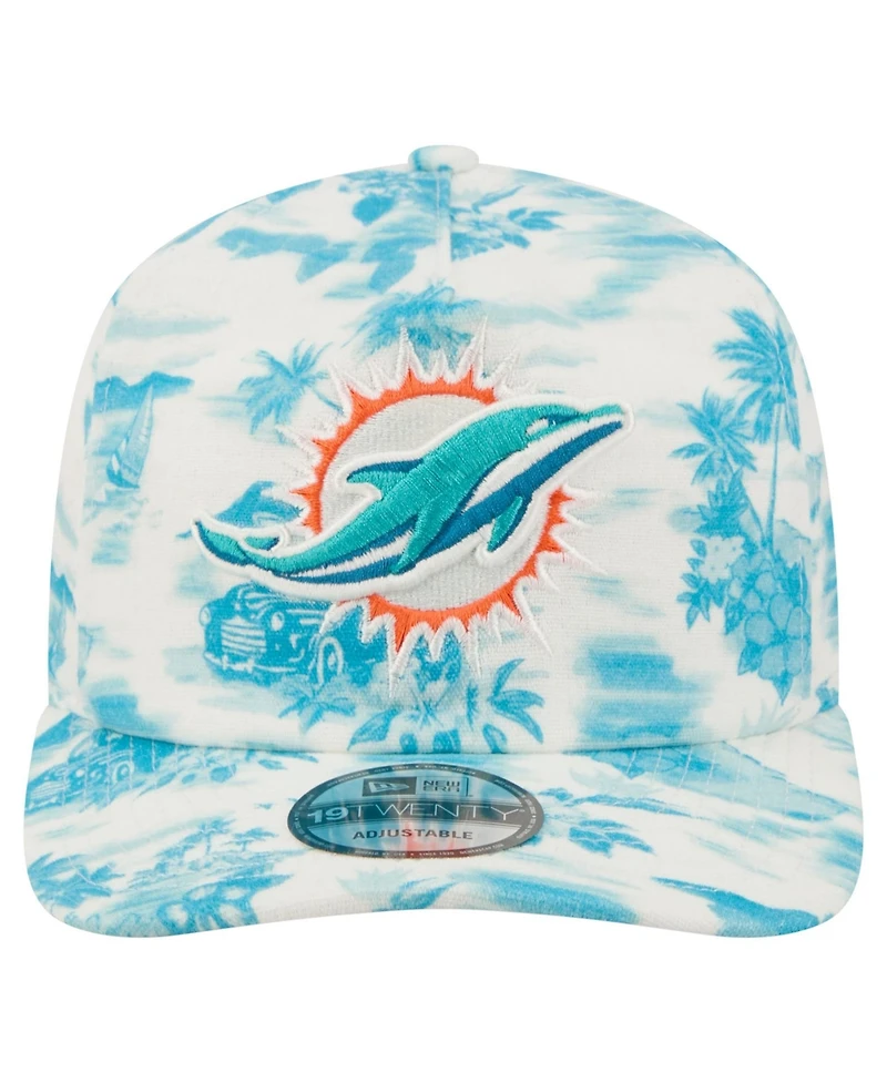 New Era Men's White Miami Dolphins Tropics 19TWENTY Adjustable Hat