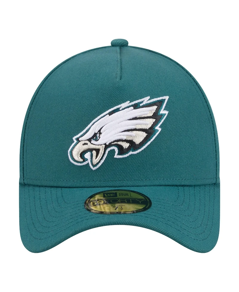 New Era Men's Midnight Green Philadelphia Eagles A-Frame 59FORTY Fitted Hat