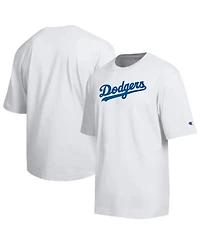 Champion Men's White Los Angeles Dodgers All Star Arched Chenille Wordmark T-Shirt