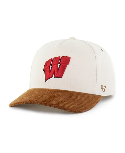 Carhartt x '47 Brand Men's Natural/Brown Wisconsin Badgers Undyed Relaxed Hitch Adjustable Hat