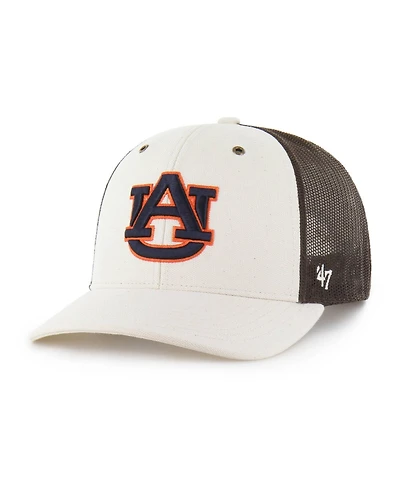 Carhartt x '47 Brand Men's Natural/Brown Auburn Tigers Undyed Trucker Adjustable Hat