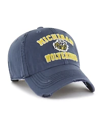 '47 Brand Men's and Women's Navy Michigan Wolverines Well-Worn Seymore Clean Up Adjustable Hat
