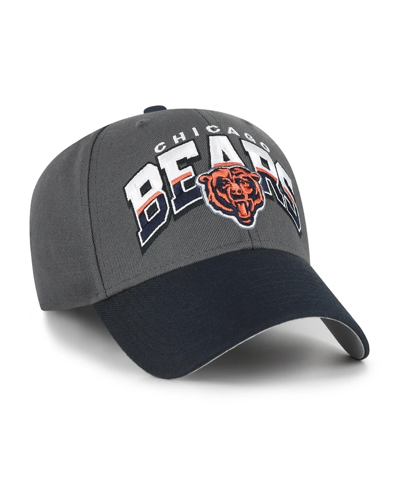 '47 Brand Men's Charcoal Chicago Bears Split Block Mvp Adjustable Hat