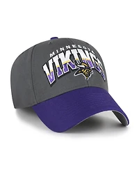 '47 Brand Men's Charcoal Minnesota Vikings Split Block Mvp Adjustable Hat