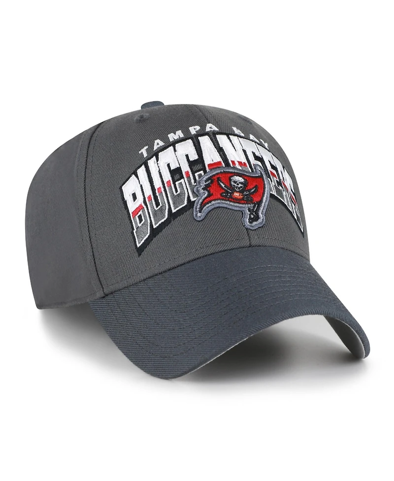 '47 Brand Men's Charcoal Tampa Bay Buccaneers Split Block Mvp Adjustable Hat
