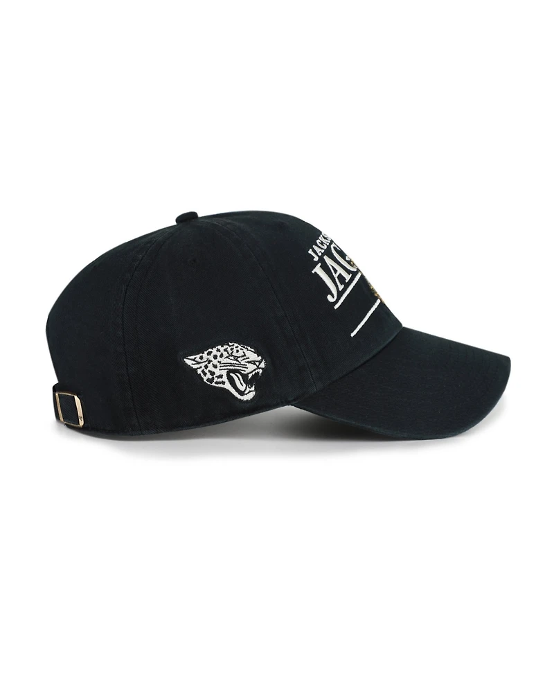 '47 Brand Men's Black Jacksonville Jaguars Throwback Graphic Clean Up Adjustable Hat