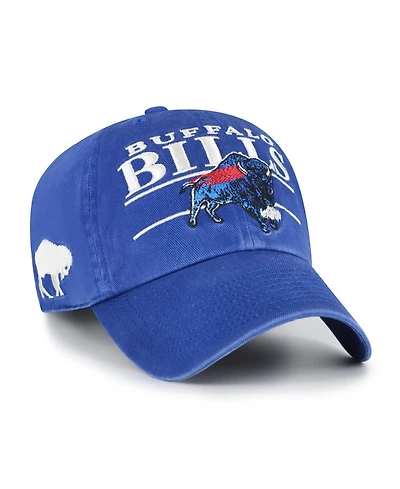 '47 Brand Men's Royal Buffalo Bills Throwback Graphic Clean Up Adjustable Hat