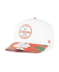 '47 Brand Men's White/Orange Miami Dolphins Beach Side Hitch Adjustable Hat