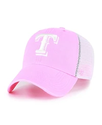 '47 Brand Women's Pink Texas Rangers Summer Fun Trucker Clean Up Adjustable Hat