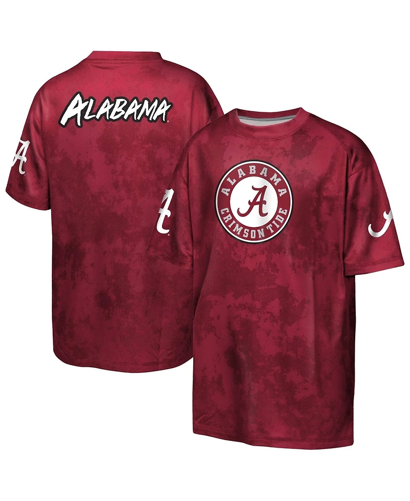 Outerstuff Big Boys and Girls Crimson Alabama Tide Off-Side Sublimated T-Shirt