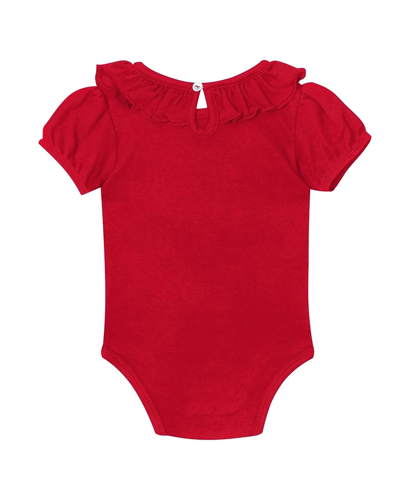 Outerstuff Baby Boys and Girls Scarlet/Gray Ohio State Buckeyes Two-Pack Playtime Ruffle Bodysuit Set