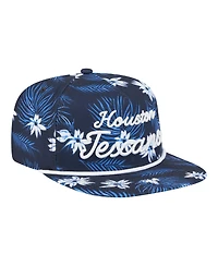 New Era Men's Navy Houston Texans Palm Print A-Frame 9FIFTY Snapback Hat
