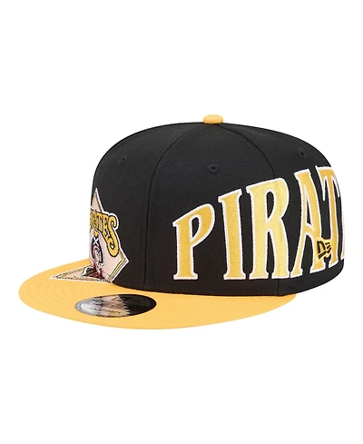 New Era Men's Black/Gold Pittsburgh Pirates Stretched Two-Tone 9FIFTY Adjustable Hat