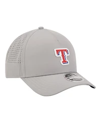 New Era Men's Gray Texas Rangers Micro Logo 9FORTY M-Crown A-Frame Adjustable Hat