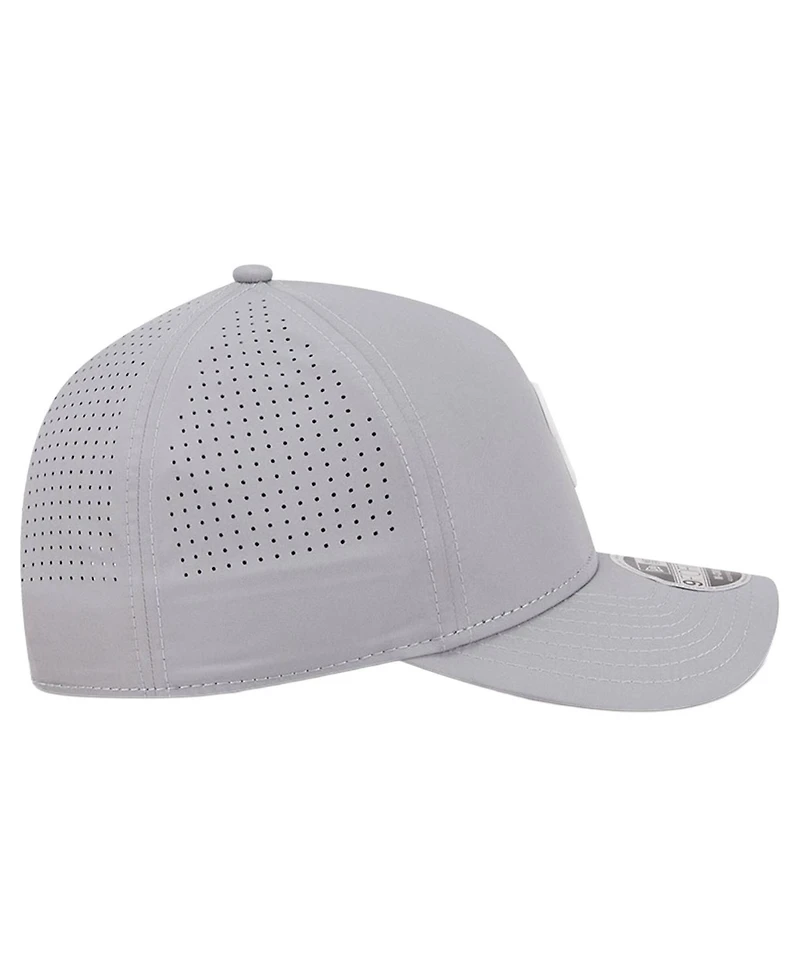 New Era Men's Gray Philadelphia Phillies Micro Logo 9FORTY M-Crown A-Frame Adjustable Hat