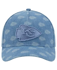 New Era Women's Denim Kansas City Chiefs A-Frame 9FORTY Adjustable Hat