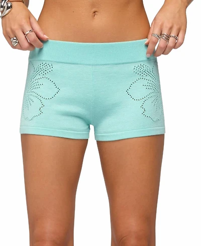 Edikted Women's Noey Pull-On Low-Rise Knit Micro Shorts, 2" Inseam
