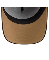 New Era Men's Dark Brown Cincinnati Bengals Burnt Wood A-Frame 9FORTY Adjustable Hat